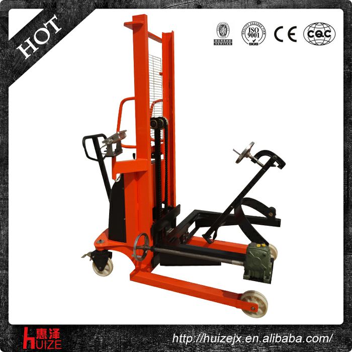 半電動(dòng)稱重油桶車（夾鐵桶，手搖翻轉(zhuǎn)倒料）2